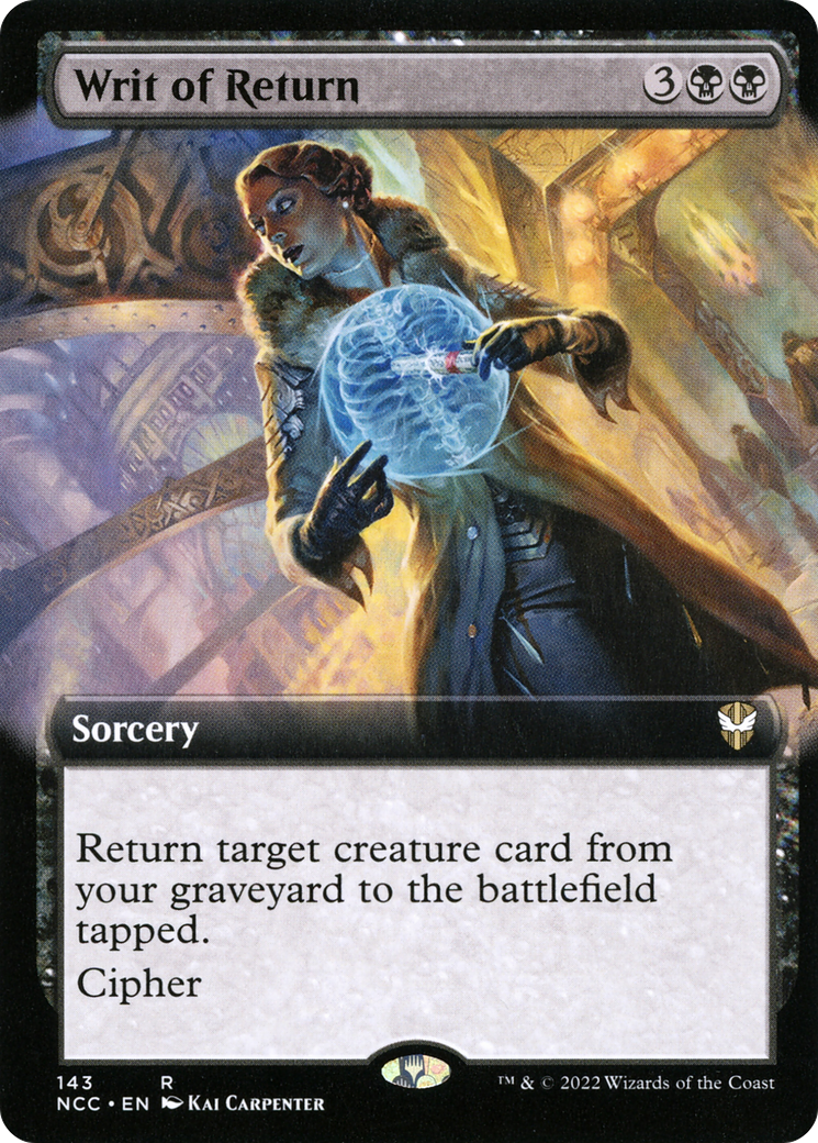 {R} Writ of Return (Extended Art) [Streets of New Capenna Commander][NCC 143]