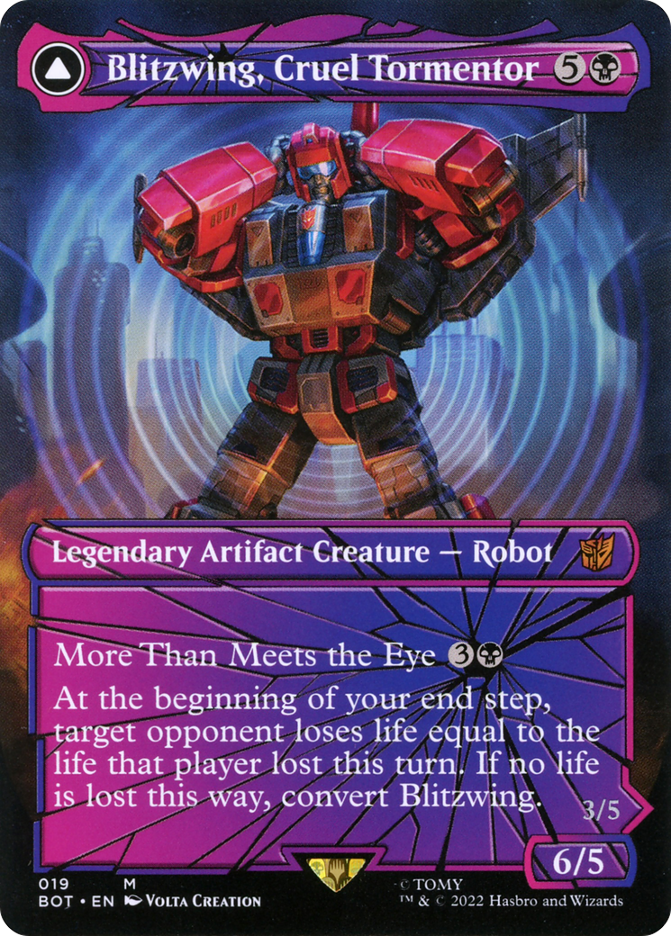 {R} Blitzwing, Cruel Tormentor // Blitzwing, Adaptive Assailant (Shattered Glass) [Transformers][BOT 019]