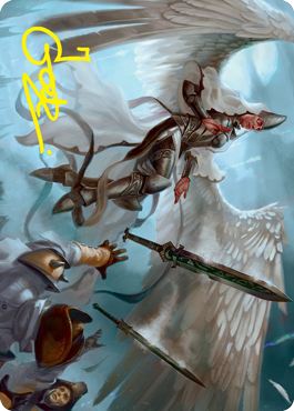 {A} Angelic Quartermaster Art Card (Gold-Stamped Signature) [Innistrad: Crimson Vow Art Series][GS AVOW 005]