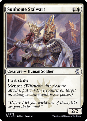{C} Sunhome Stalwart [Ravnica: Clue Edition][CLU 073]