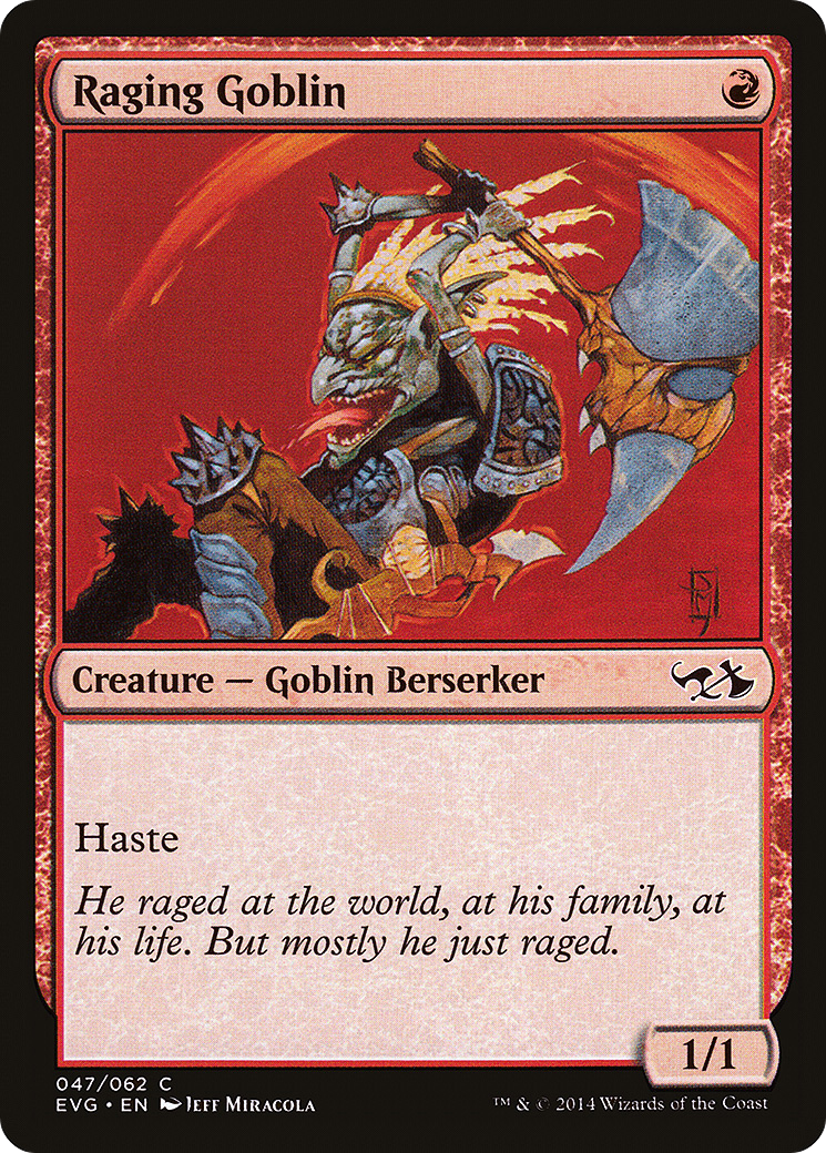 {C} Raging Goblin (Elves vs. Goblins) [Duel Decks Anthology][EVG 047]
