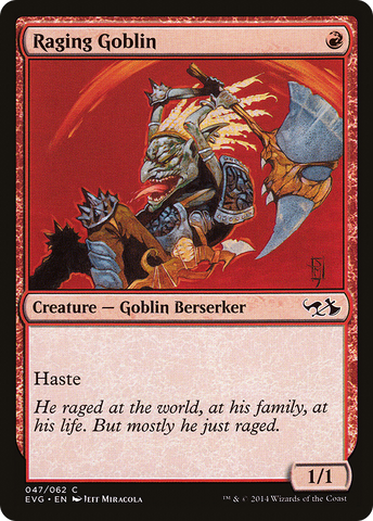 {C} Raging Goblin (Elves vs. Goblins) [Duel Decks Anthology][EVG 047]