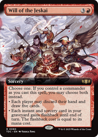 {R} Will of the Jeskai (Extended Art) [Tarkir: Dragonstorm Commander][TDC 080]
