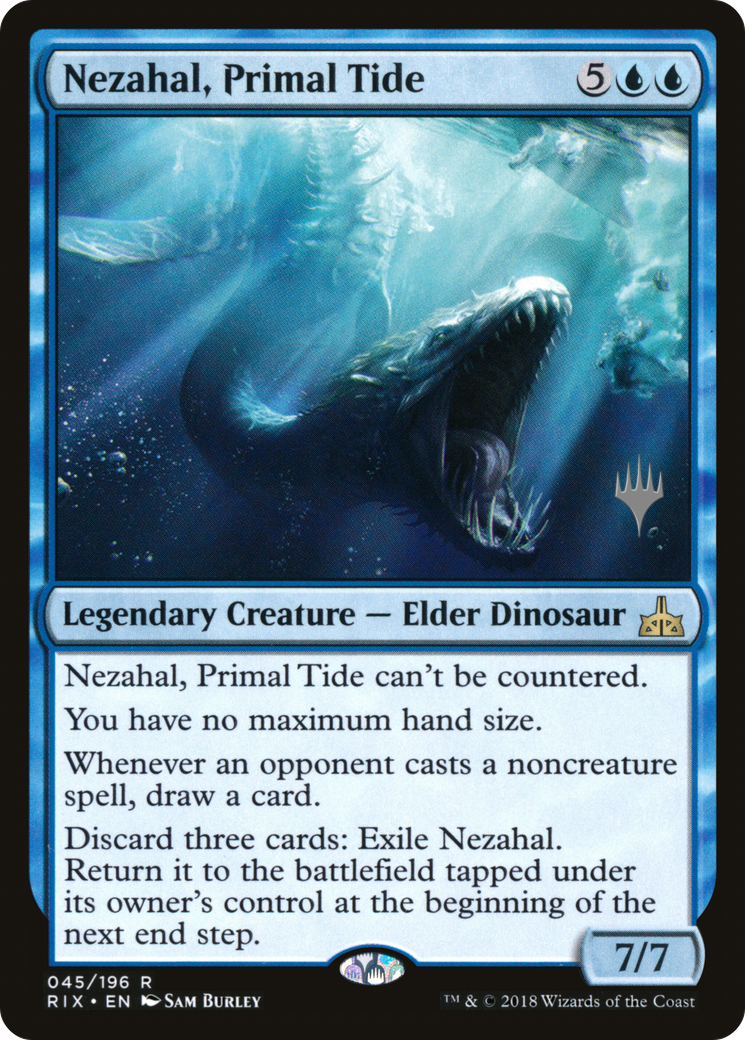 {R} Nezahal, Primal Tide (Promo Pack) [Rivals of Ixalan Promos][PP RIX 045]