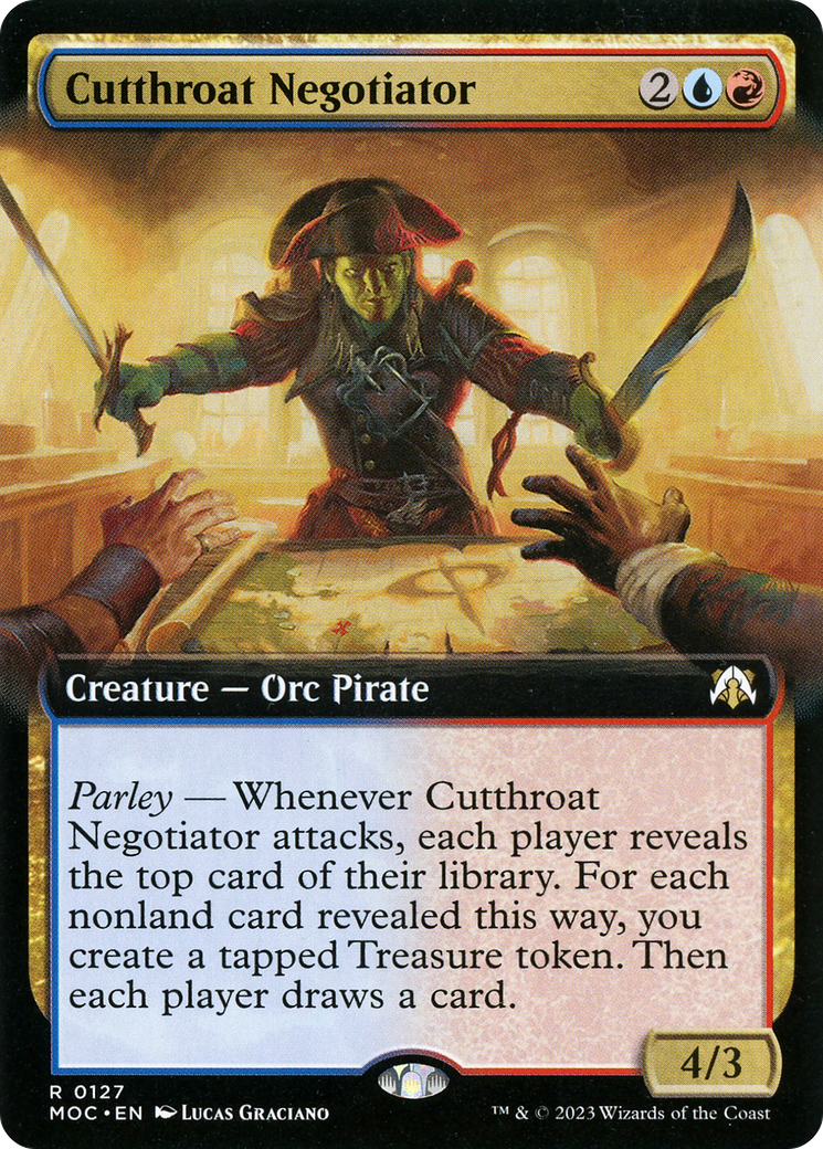 {R} Cutthroat Negotiator (Extended Art) [March of the Machine Commander][MOC 127]