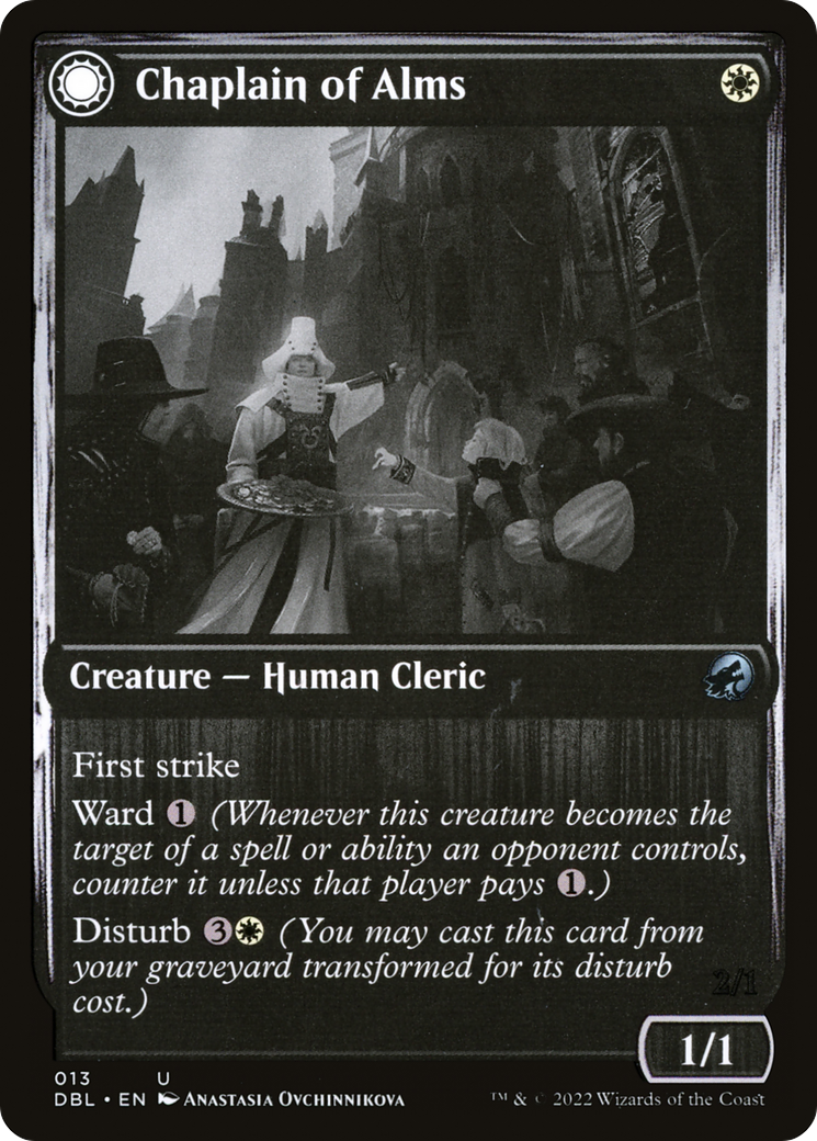 {C} Chaplain of Alms // Chapel Shieldgeist [Innistrad: Double Feature][DBL 013]