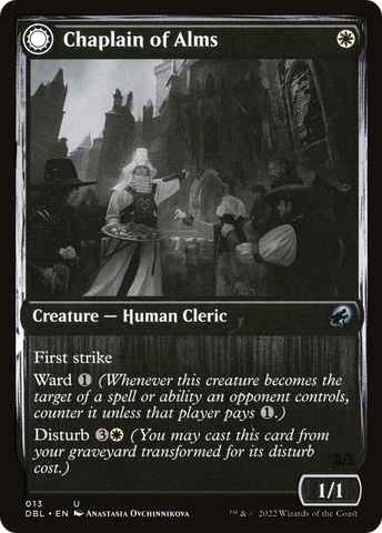 {C} Chaplain of Alms // Chapel Shieldgeist [Innistrad: Double Feature][DBL 013]