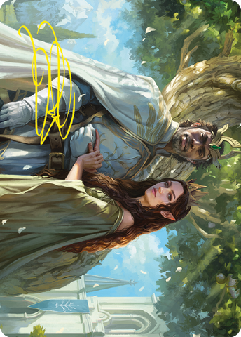 {A} Aragorn and Arwen, Wed Art Card (Gold-Stamped Signature) [The Lord of the Rings: Tales of Middle-earth Art Series][GS ALTR 033]