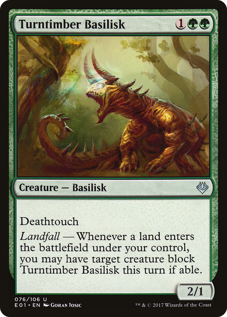 {C} Turntimber Basilisk [Archenemy: Nicol Bolas][E01 076]