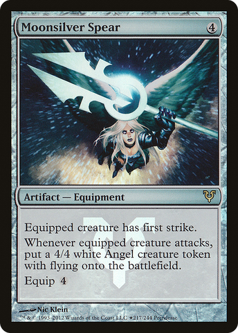 {R} Moonsilver Spear [Avacyn Restored Prerelease Promos][PR AVR 217]