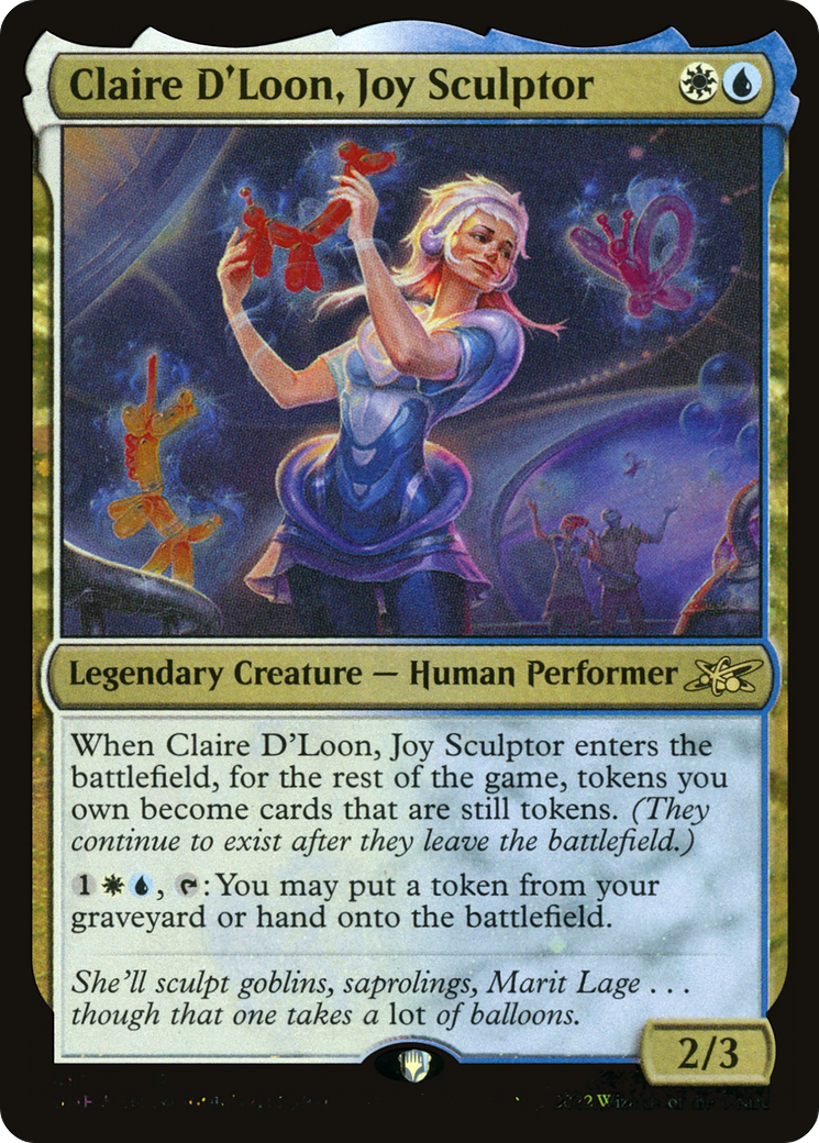 {R} Claire D'Loon, Joy Sculptor (Galaxy Foil) [Unfinity][UNF 451]