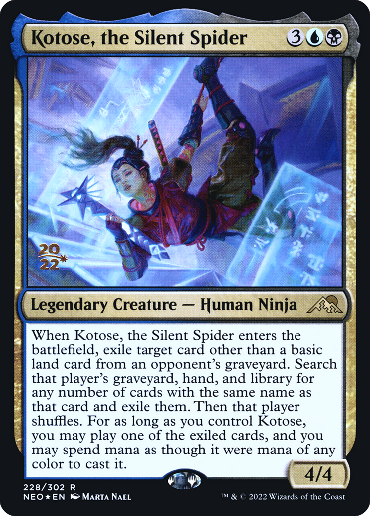 {R} Kotose, the Silent Spider [Kamigawa: Neon Dynasty Prerelease Promos][PR NEO 228]