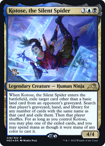 {R} Kotose, the Silent Spider [Kamigawa: Neon Dynasty Prerelease Promos][PR NEO 228]