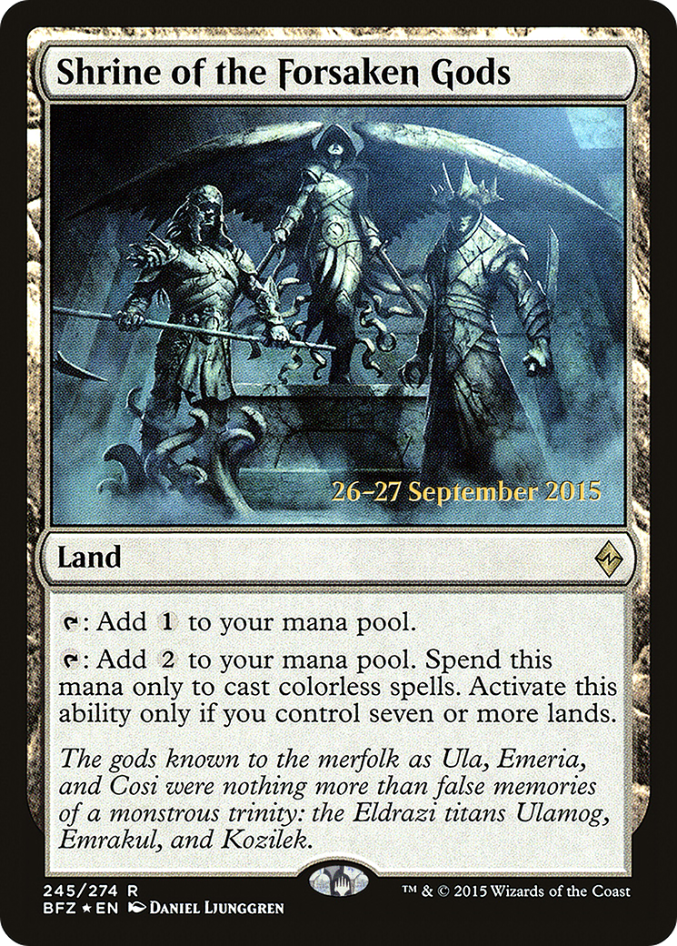 {R} Shrine of the Forsaken Gods [Battle for Zendikar Prerelease Promos][PR BFZ 245] - Misty Mountain Games