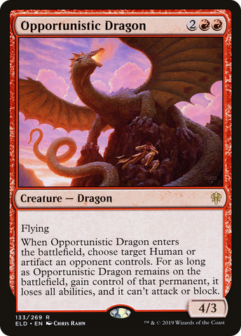 {R} Opportunistic Dragon [Throne of Eldraine][ELD 133]
