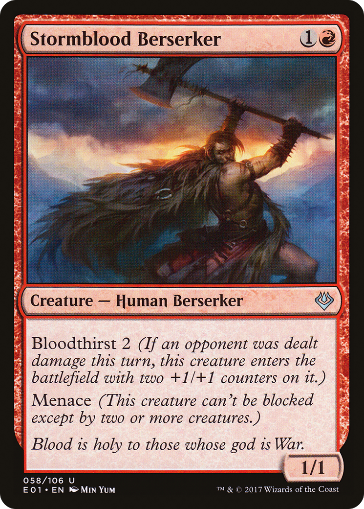 {C} Stormblood Berserker [Archenemy: Nicol Bolas][E01 058] - Misty Mountain Games