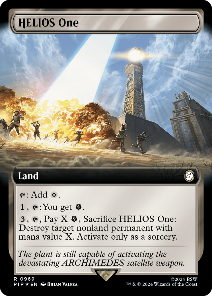{R} HELIOS One (Extended Art) (Surge Foil) [Fallout][PIP 969]