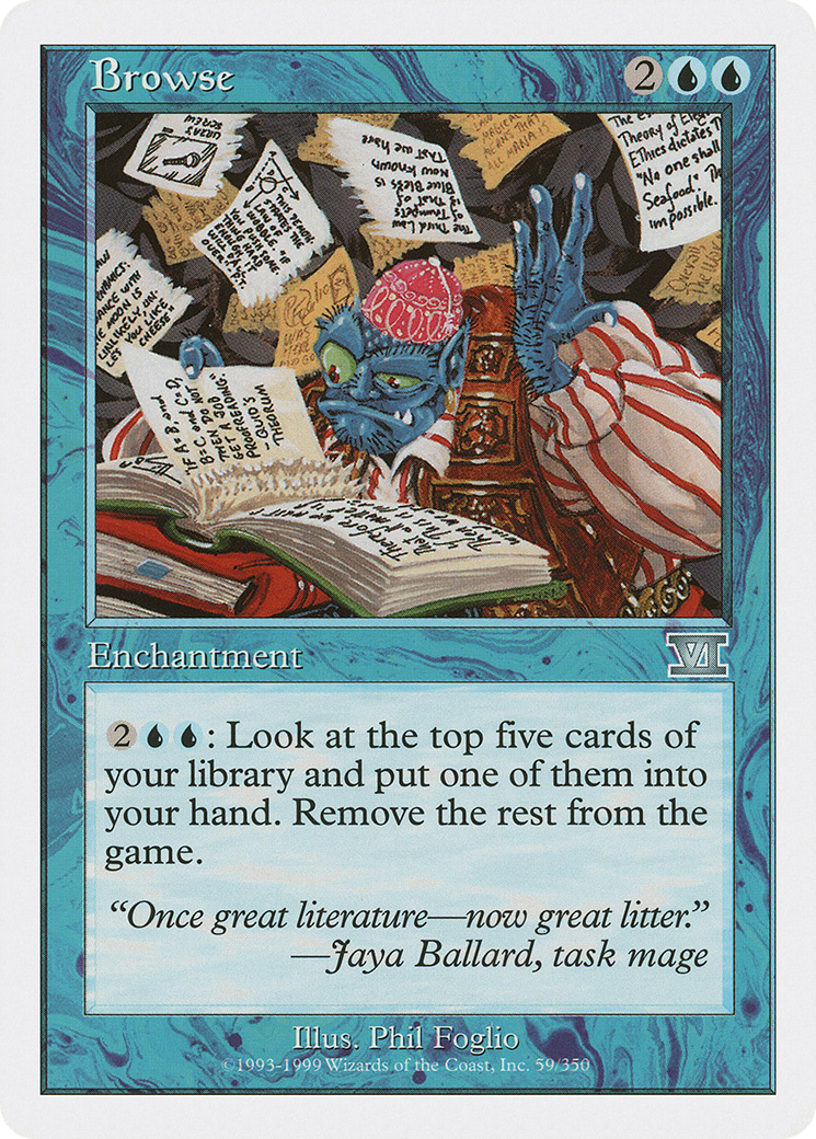 {C} Browse [Classic Sixth Edition][6ED 059]