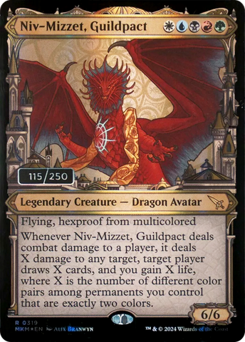 {@R} Niv-Mizzet, Guildpact (Serialized) [Murders at Karlov Manor][SR MKM 319]