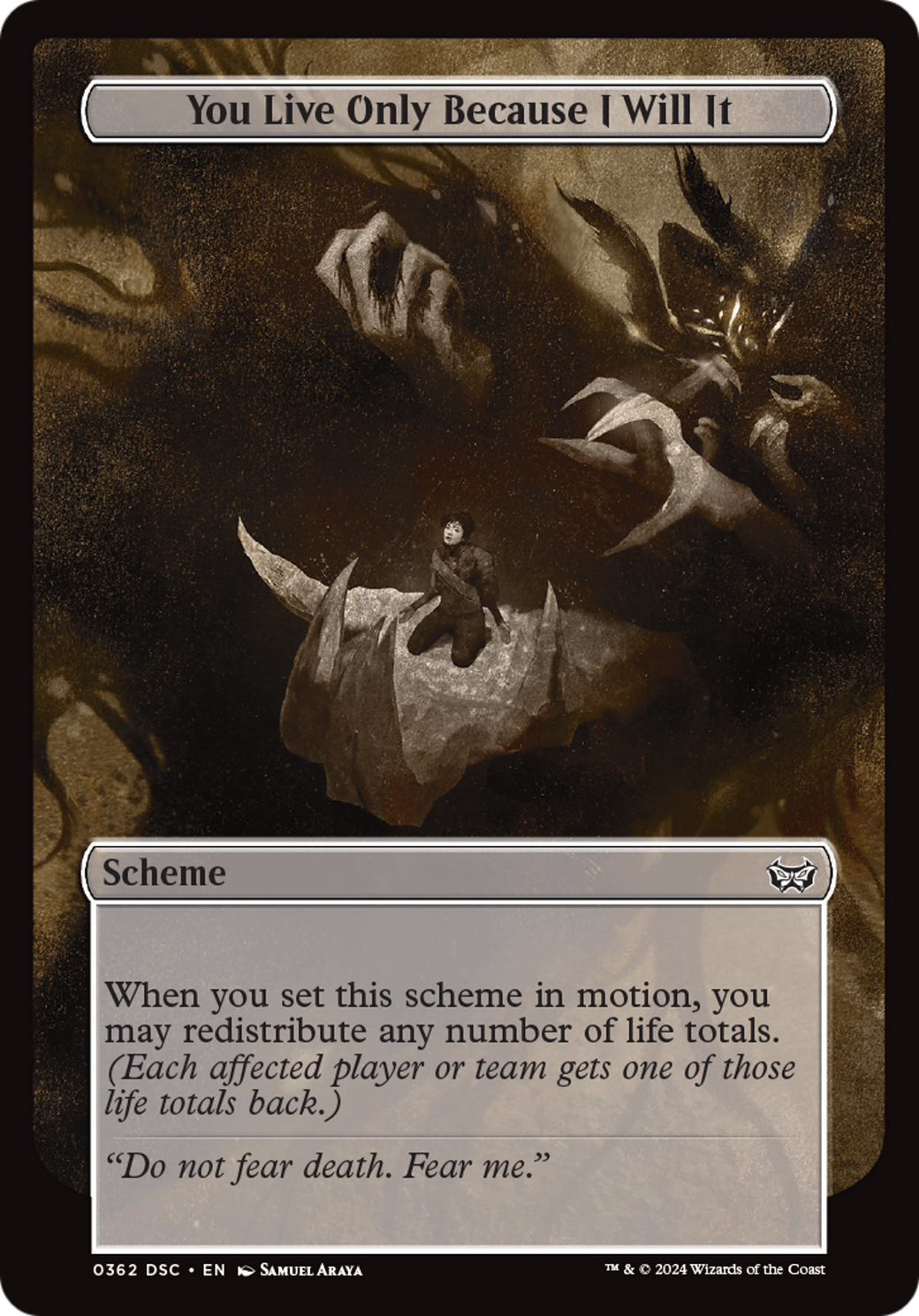 {C} You Live Only Because I Will It (Full Art) [Duskmourn: House of Horror Commander][DSC 362]