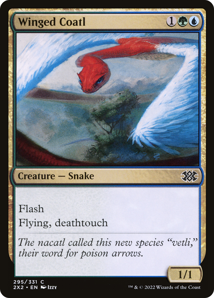 {C} Winged Coatl [Double Masters 2022][2X2 295]