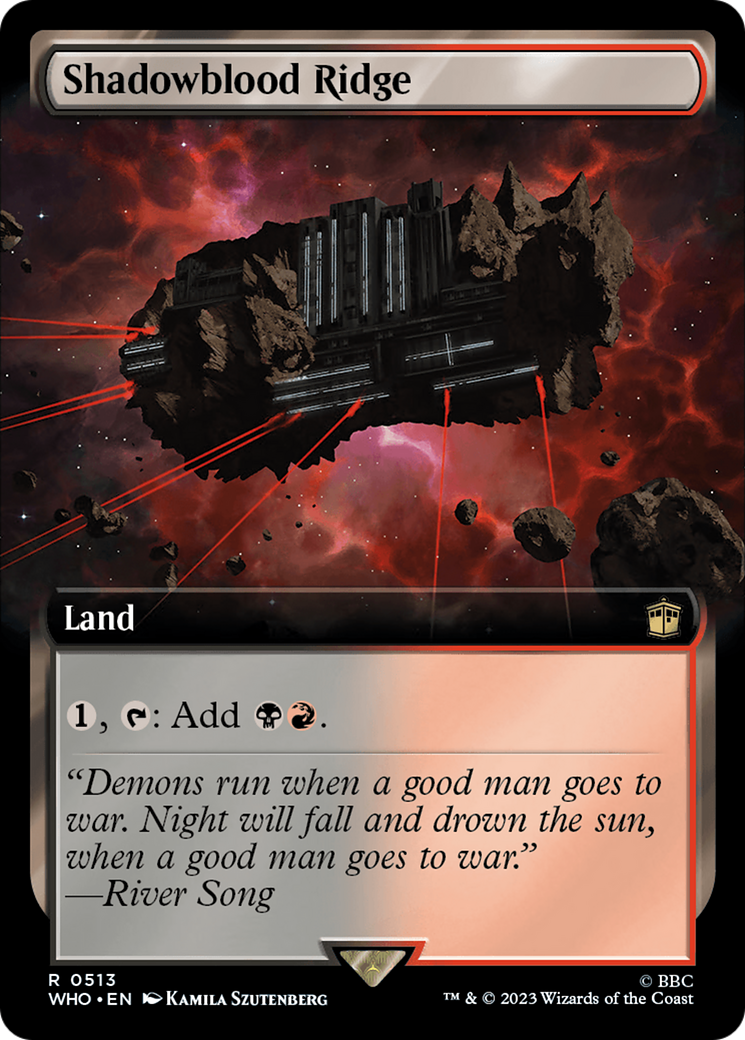 {R} Shadowblood Ridge (Extended Art) [Doctor Who][WHO 513]