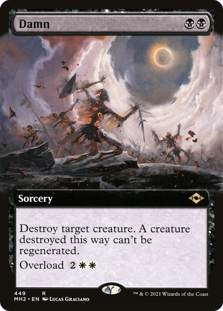 {R} Damn (Extended Art) (Foil): (Extended Art) [Modern Horizons 2] [MH2 449]