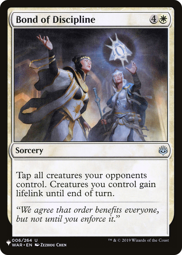 Bond of Discipline [LIST 006/264]