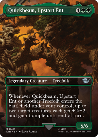 {C} Quickbeam, Upstart Ent (Borderless Alternate Art) [The Lord of the Rings: Tales of Middle-Earth][LTR 419]