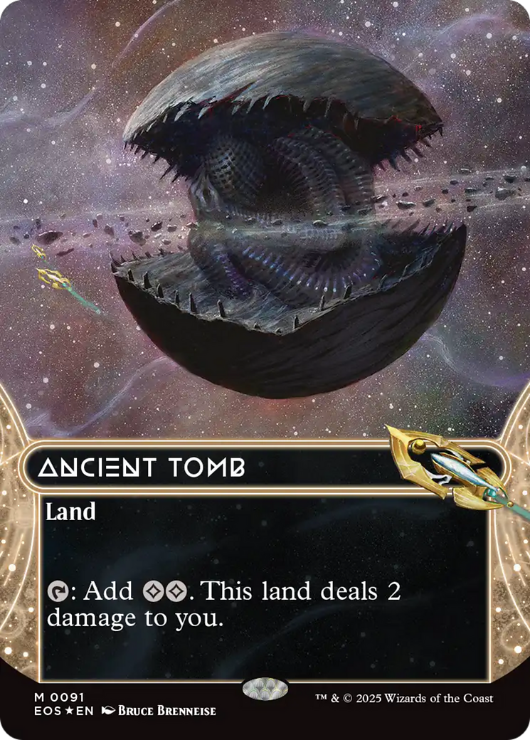 {@@ EOC R} Ancient Tomb (0091) (Borderless) (Galaxy Foil) [Edge of Eternities: Stellar Sights][EOS 091]