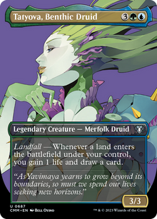 {C} Tatyova, Benthic Druid (Borderless Profile) [Commander Masters][CMM 687]