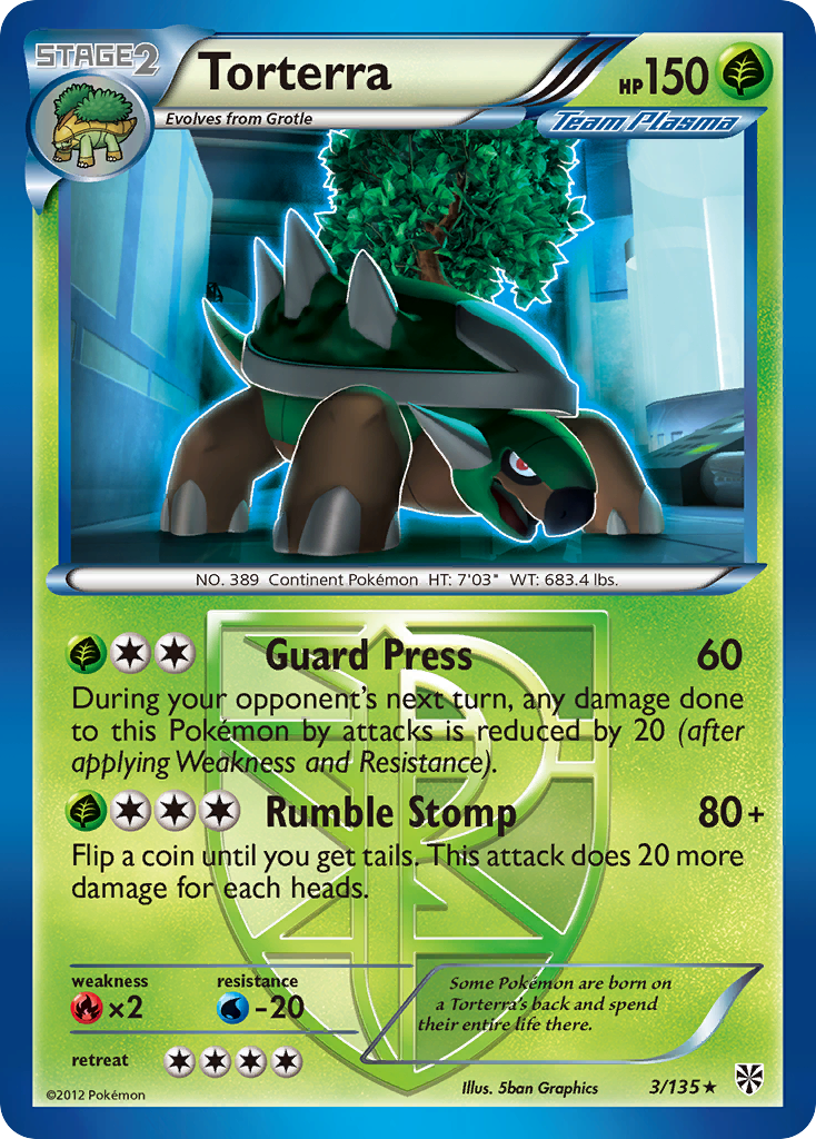 [PKM-R] Torterra (3/135) [Black & White: Plasma Storm]