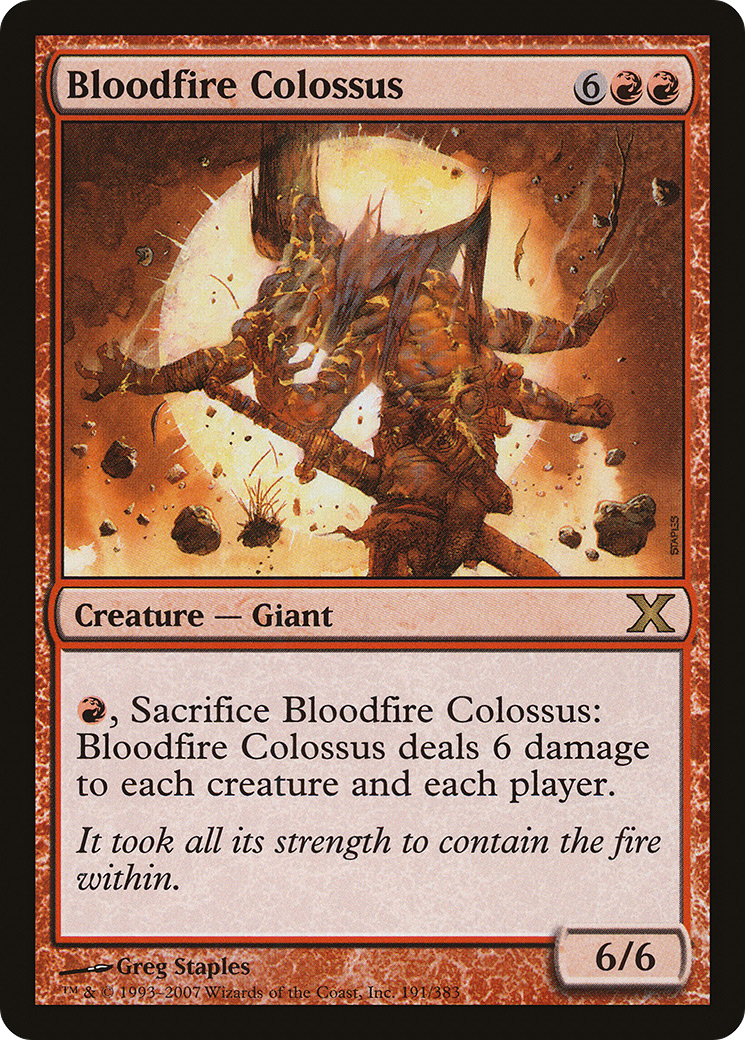{R} Bloodfire Colossus [Tenth Edition][10E 191] - Misty Mountain Games