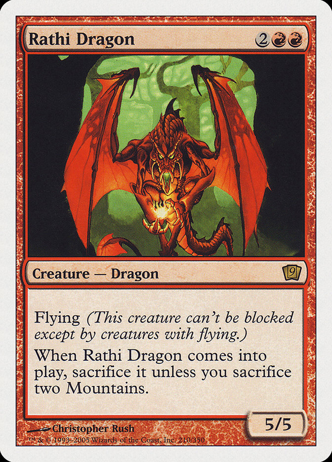 {O} Rathi Dragon (9th Edition) [Oversize Cards][OVR 9ED 210]
