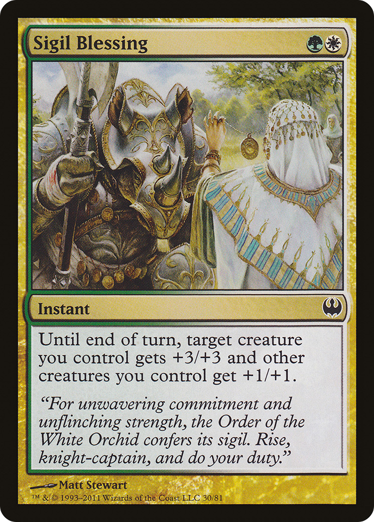 {C} Sigil Blessing [Duel Decks: Knights vs. Dragons][DDG 030]