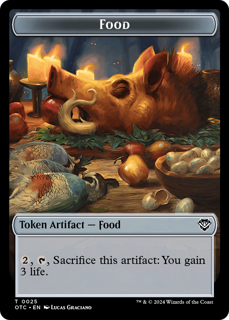 {T} Assassin // Food Double-Sided Token [Outlaws of Thunder Junction Commander Tokens][TOTC 7//25]