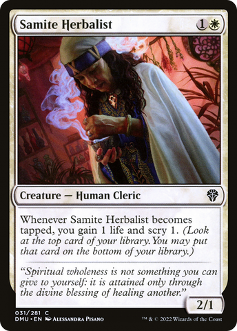{C} Samite Herbalist [Dominaria United][DMU 031]