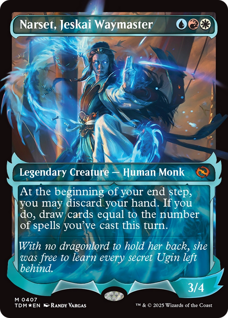 {@R} Narset, Jeskai Waymaster (Showcase) (Japanese) [Tarkir: Dragonstorm][TDM 407]