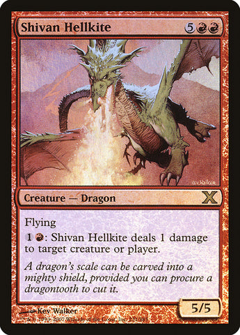{R} Shivan Hellkite (Premium Foil) [Tenth Edition][FP 10E 231]