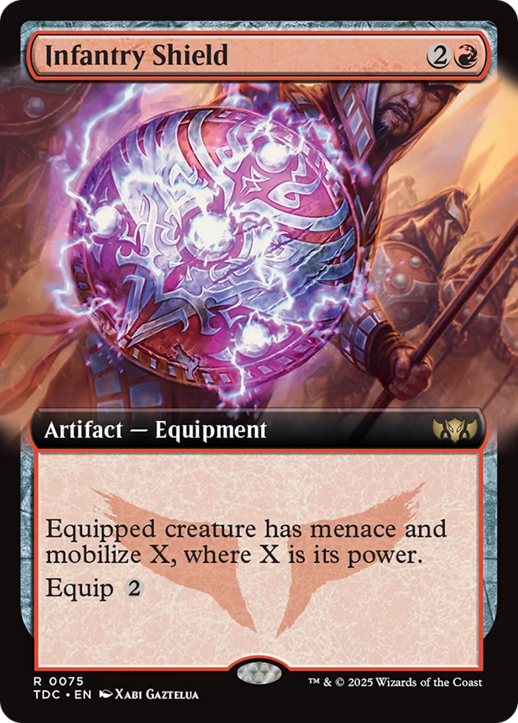 {R} Infantry Shield (Extended Art) [Tarkir: Dragonstorm Commander][TDC 075]