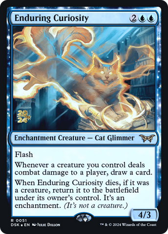 {@R} Enduring Curiosity [Duskmourn: House of Horror Prerelease Promos][PR DSK 051]