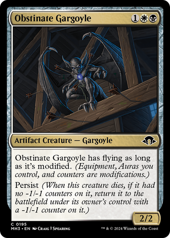 {C} Obstinate Gargoyle [Modern Horizons 3][MH3 195]