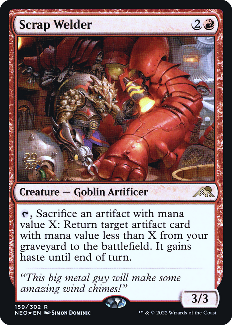 {R} Scrap Welder [Kamigawa: Neon Dynasty Prerelease Promos][PR NEO 159]