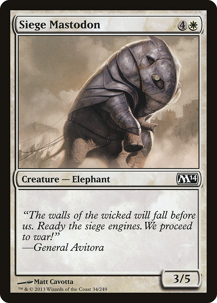 {C} Siege Mastodon [Magic 2014][M14 034]