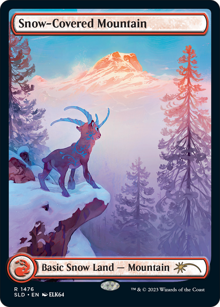 {R} Snow-Covered Mountain (1476) (Rainbow Foil) [Secret Lair Drop Series][RBF SLD 1476]