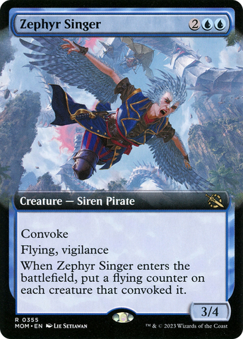 {R} Zephyr Singer (Extended Art) [March of the Machine][MOM 355]