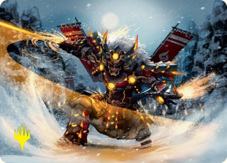 {A} Asari Captain Art Card (Gold-Stamped Signature) [Kamigawa: Neon Dynasty Art Series][GS ANEO 067]