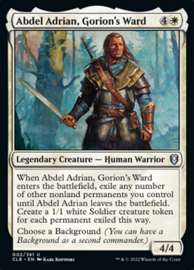 {C} Abdel Adrian, Gorion's Ward [Commander Legends: Battle for Baldur's Gate][CLB 002]
