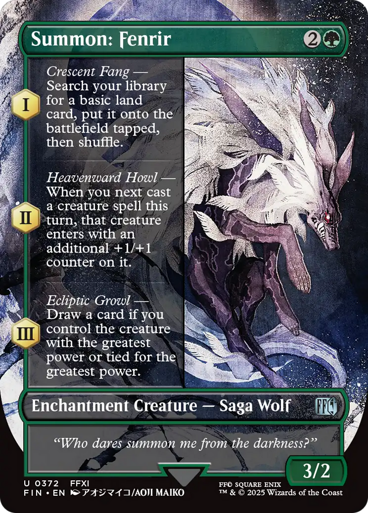 {@C} Summon: Fenrir (Borderless) [FINAL FANTASY][FIN 372]