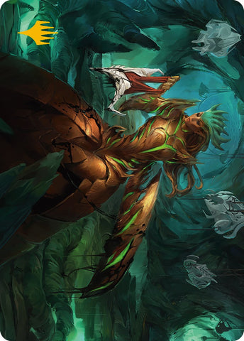 {A} Glissa Sunslayer Art Card (Gold-Stamped Signature) [Phyrexia: All Will Be One Art Series][GS AONE 047]